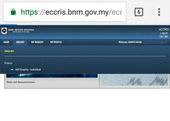 eCCRIS - Semak Rekod CCRIS Online - Motif.my